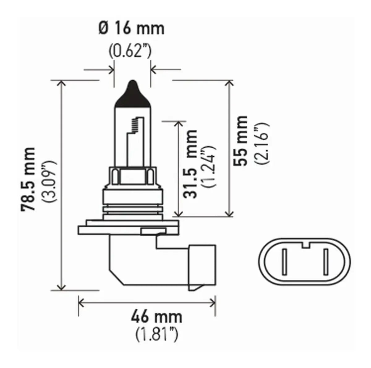 Ampolleta 9006 12v.. 55W High Performance 2.0 (par)