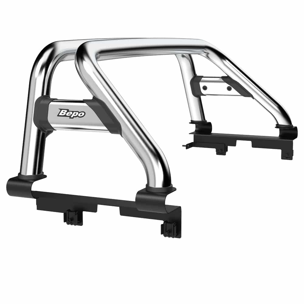 Barra sobre riel "Elegance" Bepo Ford New Ranger XL/XLS/XLT/Raptor - Cromo 2023-2026