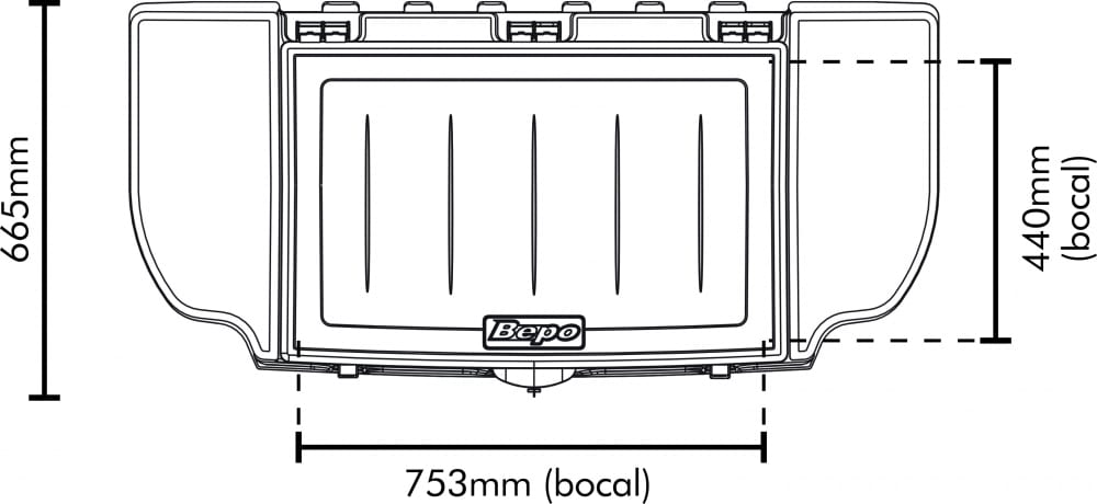 Caja Plástica Bepo Mediana - 280 Lts. (L:143-An:69-Al:42cms)