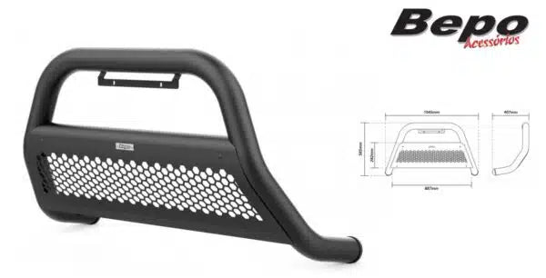 Defensa "Offroad" Bepo Chevrolet Colorado LS/LT/LTZ - Negra 2018-2024