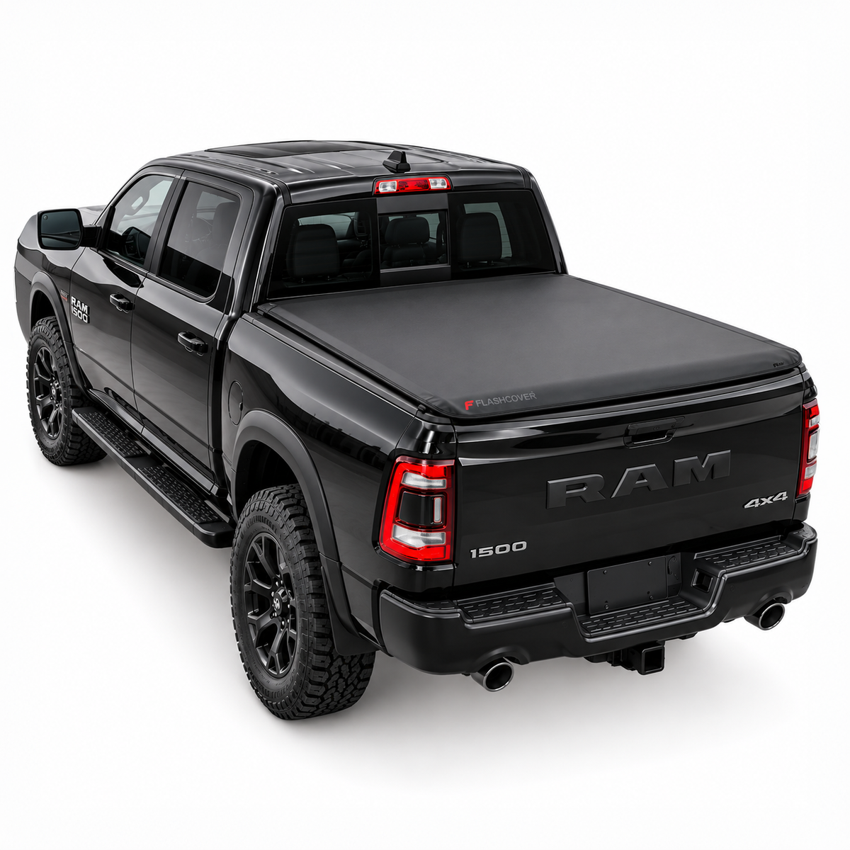 Lona Marítima Flashcover ALL BLACK RAM 1500 Classic/Big Horn/Rebel/Laramie Crew cab.