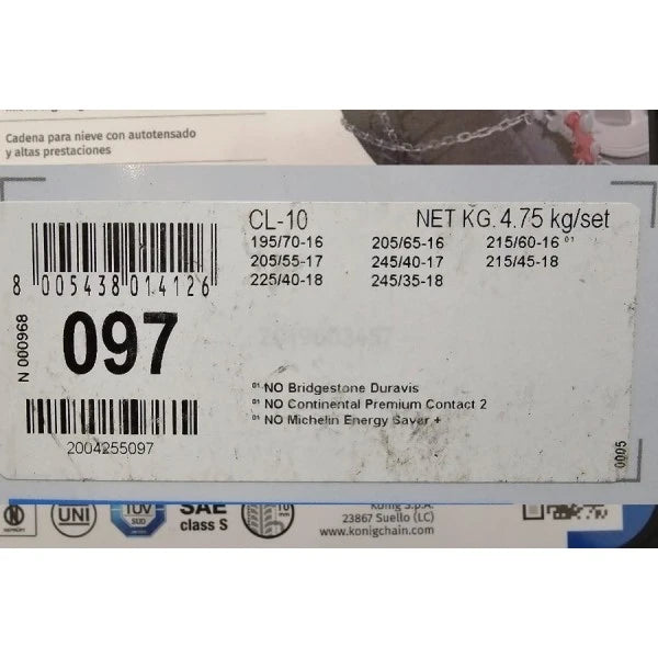 CADENA NIEVE KONIG CL 10 /097