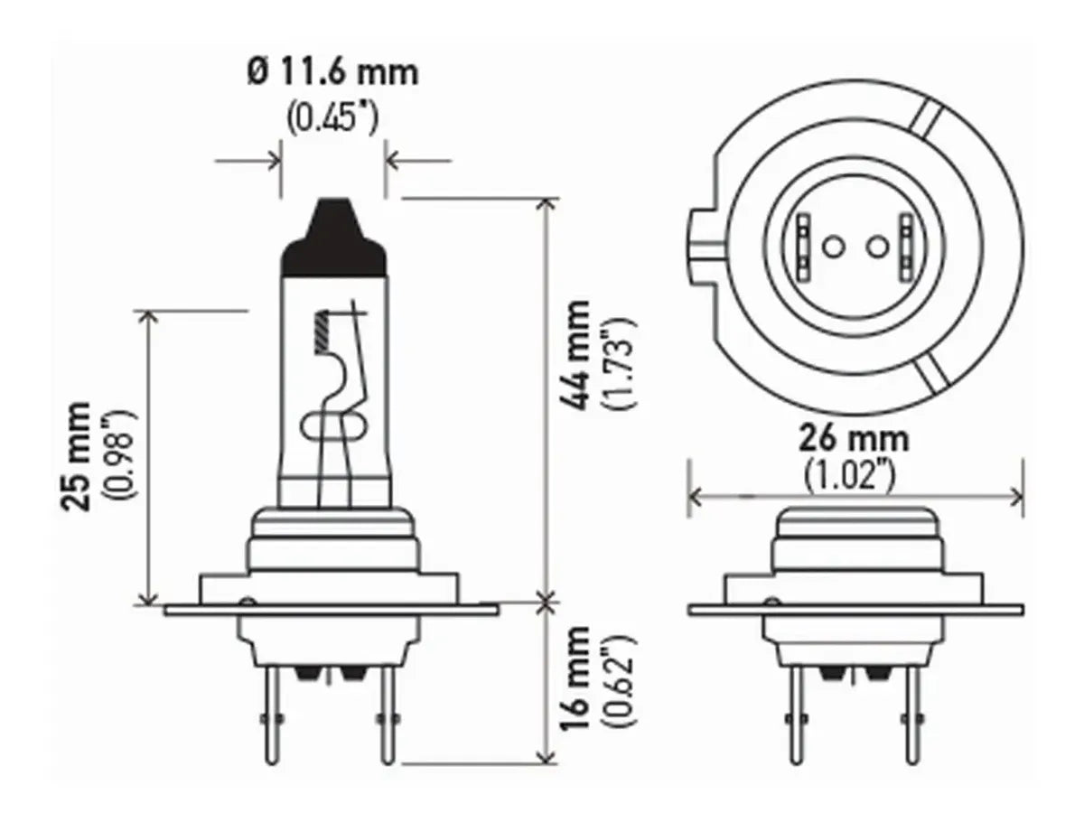 Ampolleta H7 12v. 70W PX26d T4.625 Halógeno