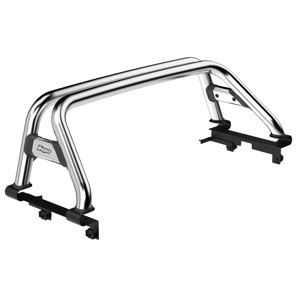 Barra sobre riel "Elegance" Bepo Ford New Ranger XL/XLS/XLT/Raptor - Cromo 2023-2026