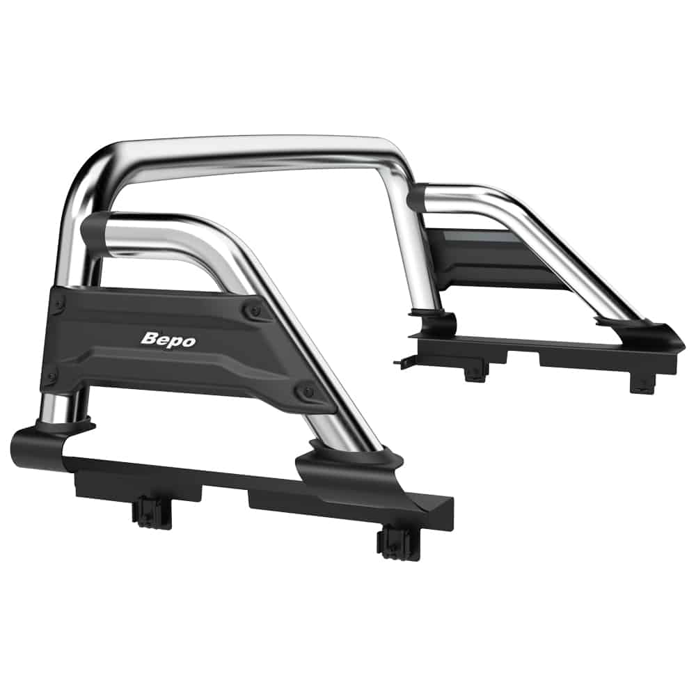 Barra sobre riel "B5" Bepo Toyota Hilux DX/SR/SRV - Cromo 2016-2026