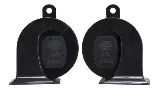 Kit Bocina Trompeta Doble 24v. Universal - Negro