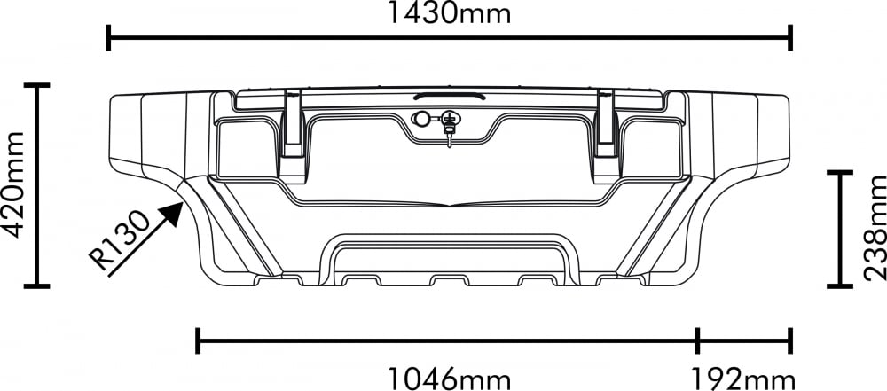 Caja Plástica Bepo Mediana - 280 Lts. (L:143-An:69-Al:42cms)