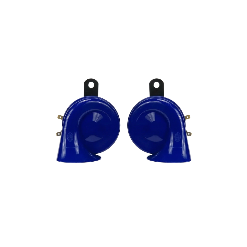Kit Bocina Trompeta Doble 12v. Universal - Azul
