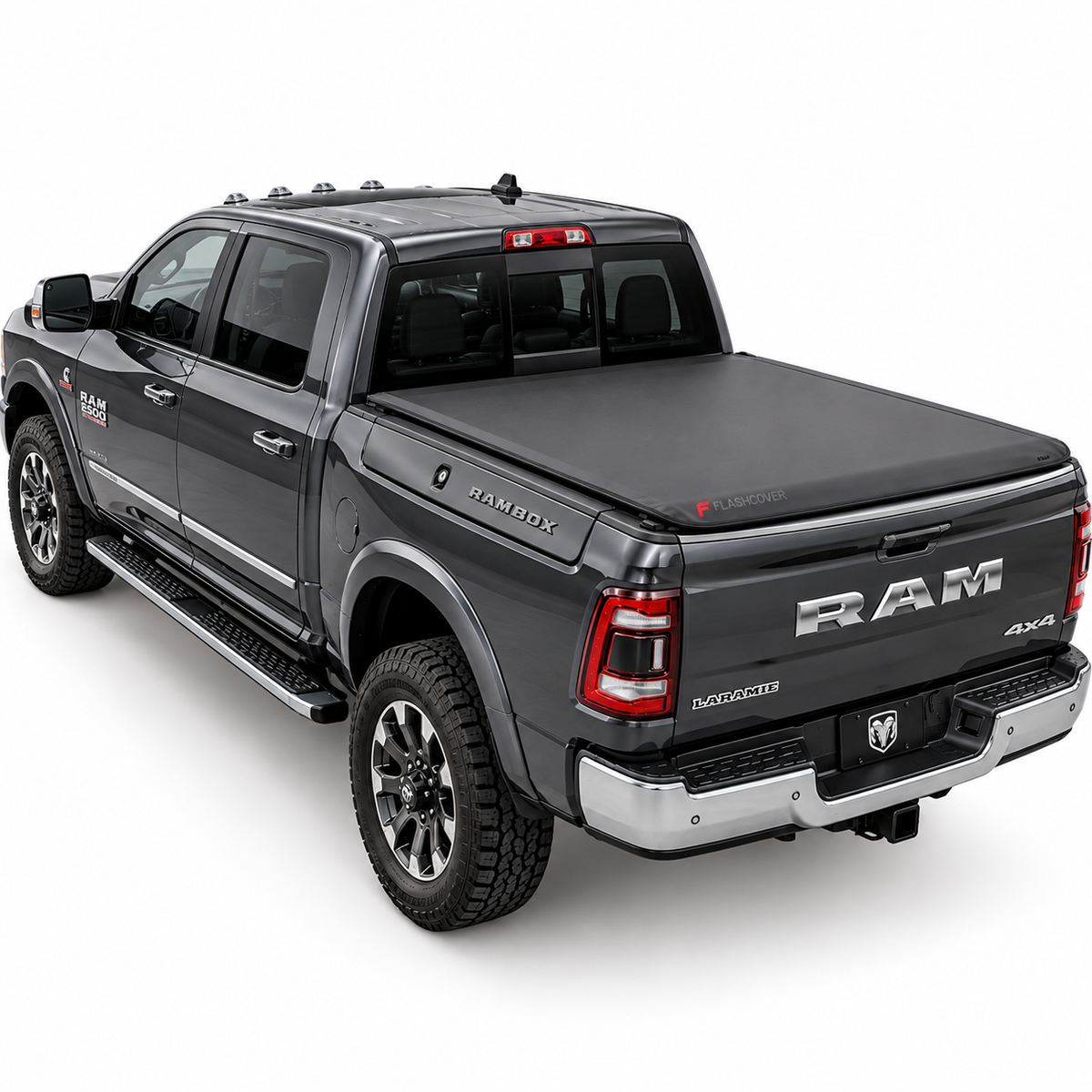 Lona Marítima Flashcover ALL BLACK RAM 2500 Laramie Crew cab. con "RamBox"