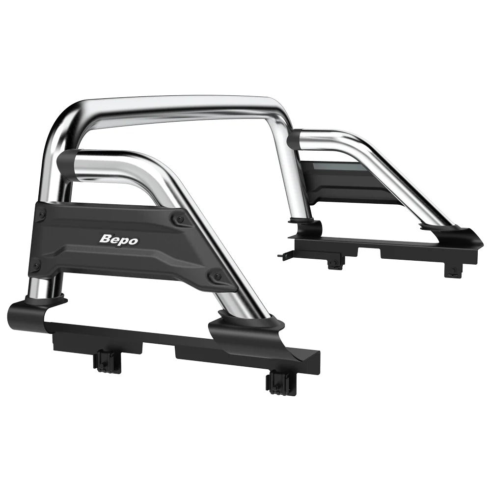 Barra sobre riel "B5" Bepo Nissan NP-300 / New NAVARA SE/XE/Platinium - Cromo 2017-2026