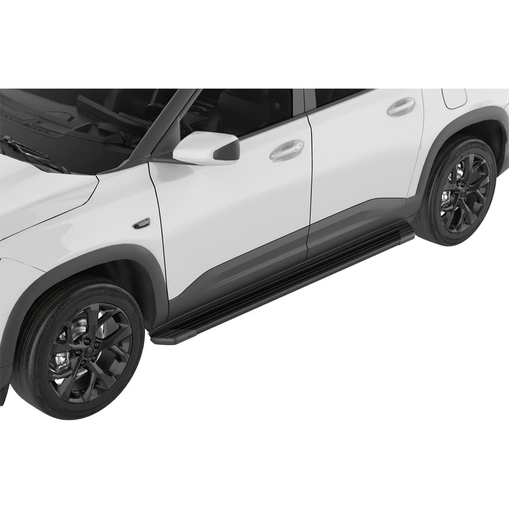 Pisaderas Aluminio "SUV" Bepo Chevrolet New Montana LT/LTZ/Premier - Aluminio Negra/cromo 2023-2026