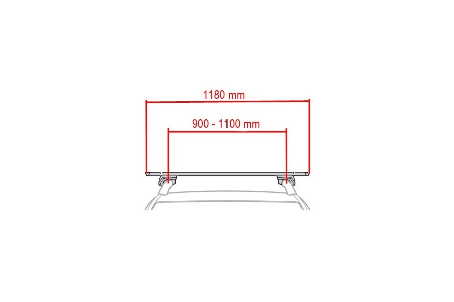 Barras De Techo Thule Smart Rack Xt Squarebar Negro Thule