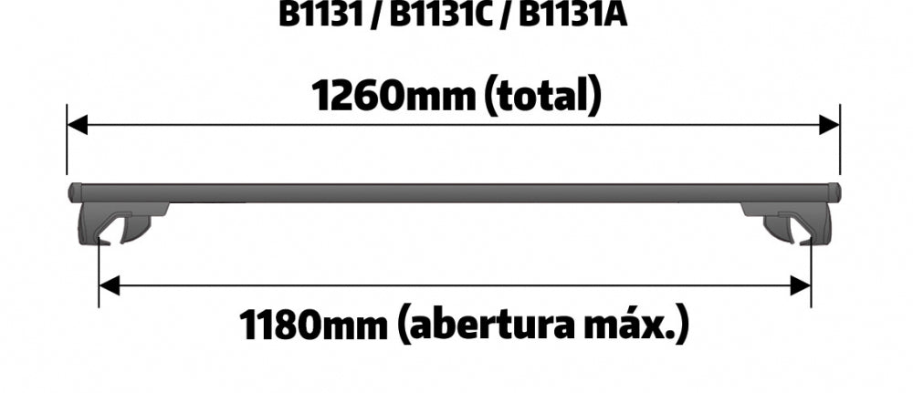 Travesaño de Techo Bepo Chevrolet New Montana LT/LTZ/Premier - Negra 2023-2026