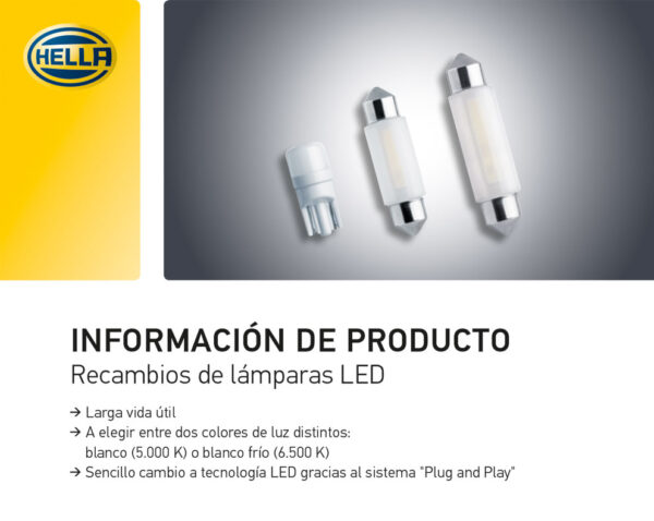 Ampolletas HELLA LED Habitáculo